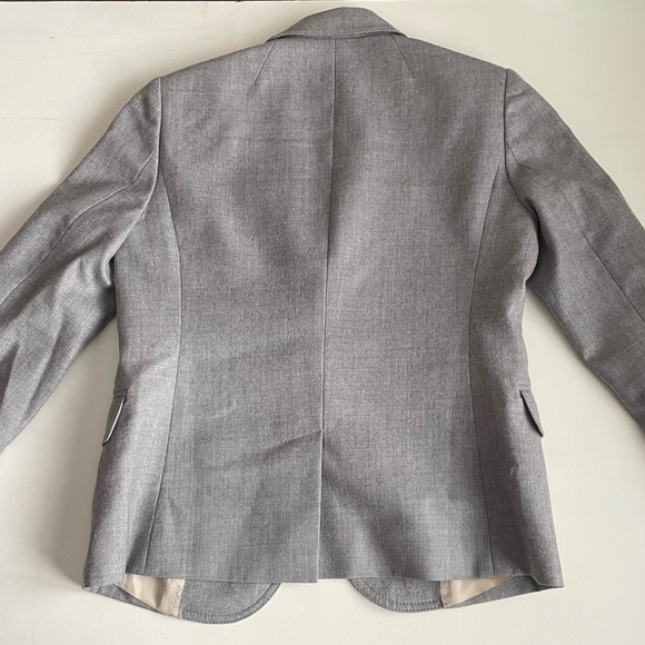 SIZE 4 J CREW GREY SCHOOL BOY WOOL BLAZER - Picture 8 of 10